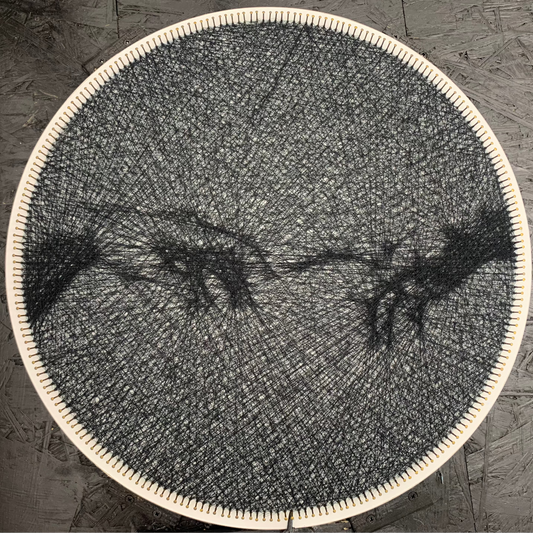 Custom String Art Portrait – Michelangelo's Creation of Adam
