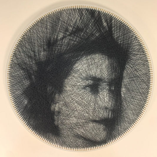 Queen Elizabeth II String Art – Modern Royal Portrait, Ready to Hang